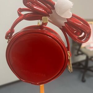 Marc Jacobs Patent Red Round Mini Crossbody